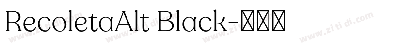 RecoletaAlt Black字体转换 RecoletaAlt Black字体转换